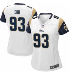 Women's Nike Los Angeles Rams #93 Ndamukong Suh Game White NFL Jersey