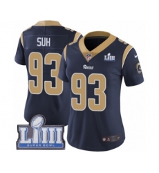 Women's Nike Los Angeles Rams #93 Ndamukong Suh Navy Blue Team Color Vapor Untouchable Limited Player Super Bowl LIII Bound NFL Jersey