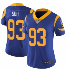Women's Nike Los Angeles Rams #93 Ndamukong Suh Royal Blue Alternate Vapor Untouchable Limited Player NFL Jersey