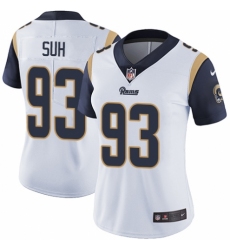 Women's Nike Los Angeles Rams #93 Ndamukong Suh White Vapor Untouchable Elite Player NFL Jersey