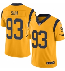 Youth Nike Los Angeles Rams #93 Ndamukong Suh Limited Gold Rush Vapor Untouchable NFL Jersey