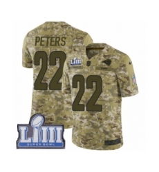 Men's Nike Los Angeles Rams #22 Marcus Peters Limited Camo 2018 Salute to Service Super Bowl LIII Bound NFL Jersey