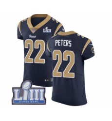 Men's Nike Los Angeles Rams #22 Marcus Peters Navy Blue Team Color Vapor Untouchable Elite Player Super Bowl LIII Bound NFL Jersey