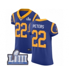 Men's Nike Los Angeles Rams #22 Marcus Peters Royal Blue Alternate Vapor Untouchable Elite Player Super Bowl LIII Bound NFL Jersey