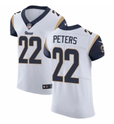 Men's Nike Los Angeles Rams #22 Marcus Peters White Vapor Untouchable Elite Player NFL Jersey