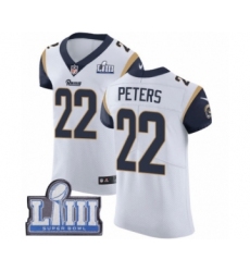 Men's Nike Los Angeles Rams #22 Marcus Peters White Vapor Untouchable Elite Player Super Bowl LIII Bound NFL Jersey