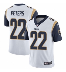 Men's Nike Los Angeles Rams #22 Marcus Peters White Vapor Untouchable Limited Player NFL Jersey