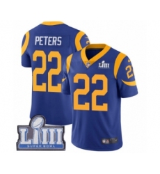 Youth Nike Los Angeles Rams #22 Marcus Peters Royal Blue Alternate Vapor Untouchable Limited Player Super Bowl LIII Bound NFL Jersey
