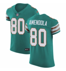 Men's Nike Miami Dolphins #80 Danny Amendola Aqua Green Alternate Vapor Untouchable Elite Player NFL Jersey