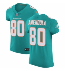 Men's Nike Miami Dolphins #80 Danny Amendola Aqua Green Team Color Vapor Untouchable Elite Player NFL Jersey