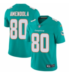 Men's Nike Miami Dolphins #80 Danny Amendola Aqua Green Team Color Vapor Untouchable Limited Player NFL Jersey