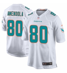Men's Nike Miami Dolphins #80 Danny Amendola Game White NFL Jersey