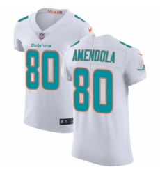 Men's Nike Miami Dolphins #80 Danny Amendola White Vapor Untouchable Elite Player NFL Jersey