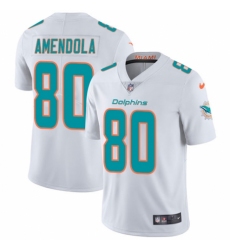 Men's Nike Miami Dolphins #80 Danny Amendola White Vapor Untouchable Limited Player NFL Jersey