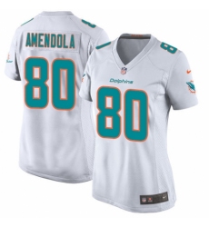 Women's Nike Miami Dolphins #80 Danny Amendola Game White NFL Jersey