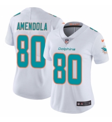 Women's Nike Miami Dolphins #80 Danny Amendola White Vapor Untouchable Limited Player NFL Jersey
