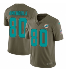 Youth Nike Miami Dolphins #80 Danny Amendola Limited Olive 2017 Salute to Service NFL Jersey