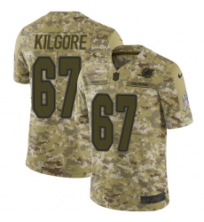 Men's Nike Miami Dolphins #67 Daniel Kilgore Limited Camo 2018 Salute to Service NFL Jersey