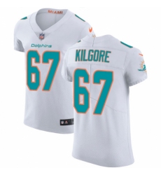 Men's Nike Miami Dolphins #67 Daniel Kilgore White Vapor Untouchable Elite Player NFL Jersey