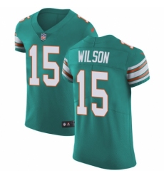 Men's Nike Miami Dolphins #15 Albert Wilson Aqua Green Alternate Vapor Untouchable Elite Player NFL Jersey