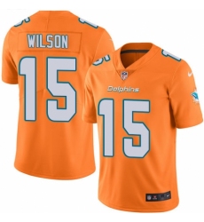 Men's Nike Miami Dolphins #15 Albert Wilson Elite Orange Rush Vapor Untouchable NFL Jersey
