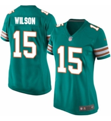 Women's Nike Miami Dolphins #15 Albert Wilson Game Aqua Green Alternate NFL Jersey