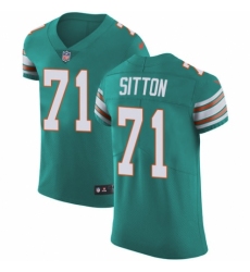 Men's Nike Miami Dolphins #71 Josh Sitton Aqua Green Alternate Vapor Untouchable Elite Player NFL Jersey