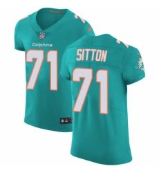 Men's Nike Miami Dolphins #71 Josh Sitton Aqua Green Team Color Vapor Untouchable Elite Player NFL Jersey