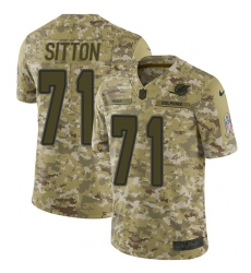 Men's Nike Miami Dolphins #71 Josh Sitton Limited Camo 2018 Salute to Service NFL Jersey