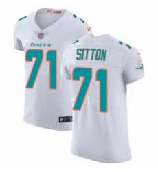 Men's Nike Miami Dolphins #71 Josh Sitton White Vapor Untouchable Elite Player NFL Jersey