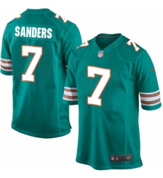 Men's Nike Miami Dolphins #7 Jason Sanders Game Aqua Green Alternate NFL Jersey