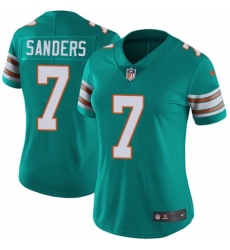 Women's Nike Miami Dolphins #7 Jason Sanders Aqua Green Alternate Vapor Untouchable Elite Player NFL Jersey
