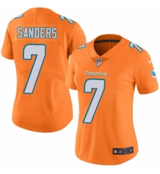 Women's Nike Miami Dolphins #7 Jason Sanders Limited Orange Rush Vapor Untouchable NFL Jersey