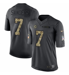 Youth Nike Miami Dolphins #7 Jason Sanders Limited Black 2016 Salute to Service NFL Jersey
