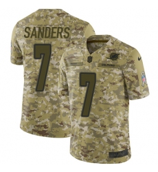 Youth Nike Miami Dolphins #7 Jason Sanders Limited Camo 2018 Salute to Service NFL Jersey
