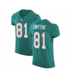 Men's Miami Dolphins #81 Durham Smythe Aqua Green Alternate Vapor Untouchable Elite Player Football Jersey