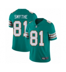 Youth Miami Dolphins #81 Durham Smythe Aqua Green Alternate Vapor Untouchable Limited Player Football Jersey