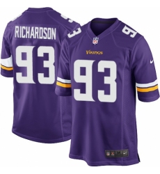 Men's Nike Minnesota Vikings #93 Sheldon Richardson Game Purple Team Color NFL Jersey