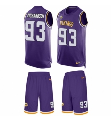 Men's Nike Minnesota Vikings #93 Sheldon Richardson Limited Purple Tank Top Suit NFL Jersey