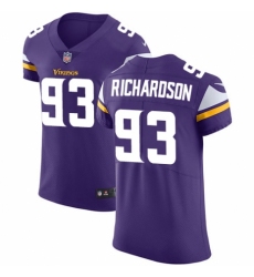 Men's Nike Minnesota Vikings #93 Sheldon Richardson Purple Team Color Vapor Untouchable Elite Player NFL Jersey