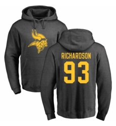 NFL Nike Minnesota Vikings #93 Sheldon Richardson Ash One Color Pullover Hoodie