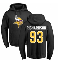NFL Nike Minnesota Vikings #93 Sheldon Richardson Black Name & Number Logo Pullover Hoodie