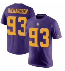 NFL Nike Minnesota Vikings #93 Sheldon Richardson Purple Rush Pride Name & Number T-Shirt