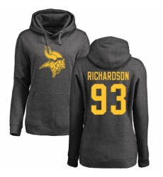 NFL Women's Nike Minnesota Vikings #93 Sheldon Richardson Ash One Color Pullover Hoodie