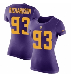 NFL Women's Nike Minnesota Vikings #93 Sheldon Richardson Purple Rush Pride Name & Number T-Shirt