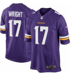 Men's Nike Minnesota Vikings #17 Kendall Wright Game Purple Team Color NFL Jersey