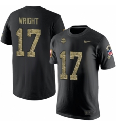 NFL Nike Minnesota Vikings #17 Kendall Wright Black Camo Salute to Service T-Shirt