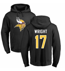 NFL Nike Minnesota Vikings #17 Kendall Wright Black Name & Number Logo Pullover Hoodie