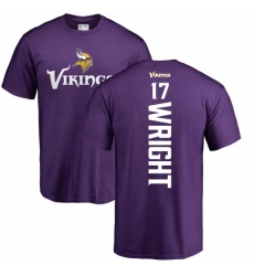 NFL Nike Minnesota Vikings #17 Kendall Wright Purple Backer T-Shirt