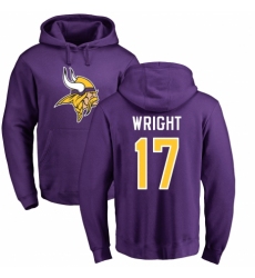 NFL Nike Minnesota Vikings #17 Kendall Wright Purple Name & Number Logo Pullover Hoodie